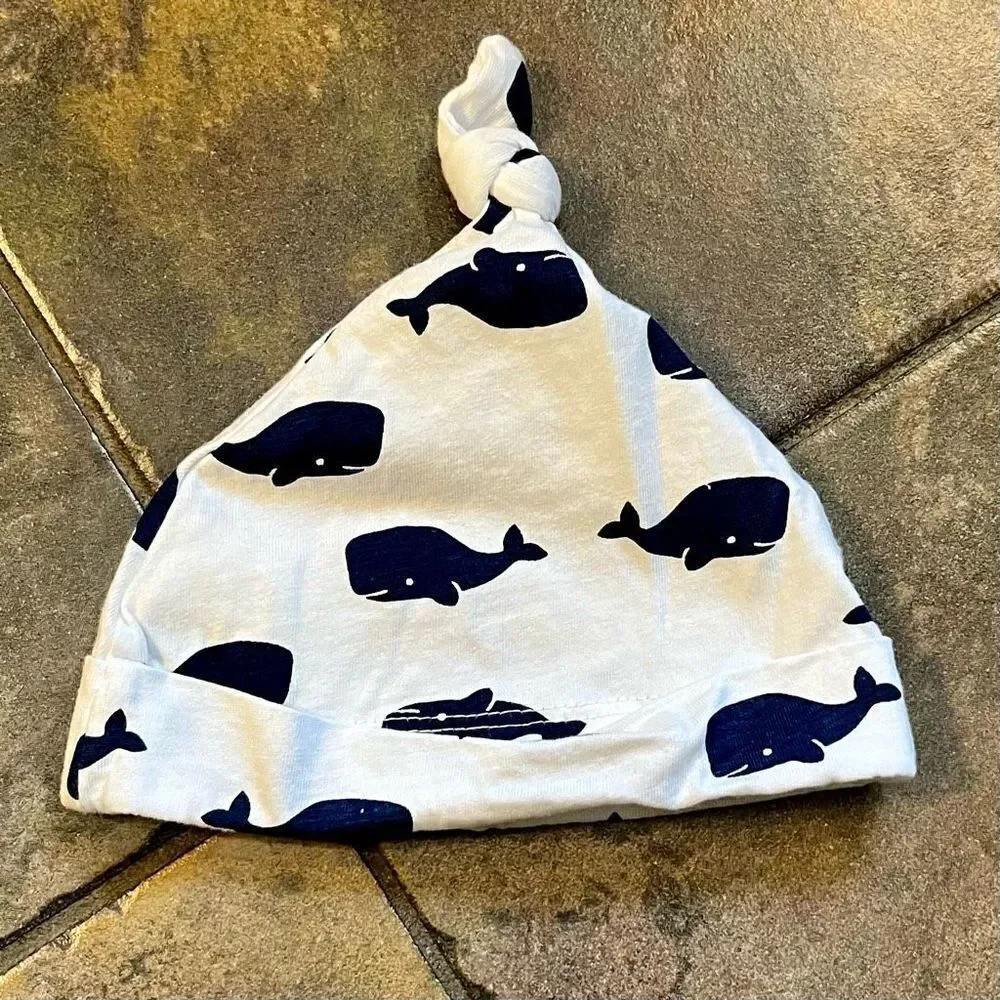 Mighty Goods Blue Whale Baby Knot Hat 9 months